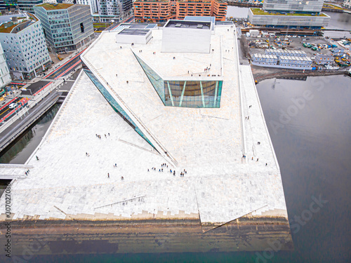 Canvas Print View of Oslo opera in Norway