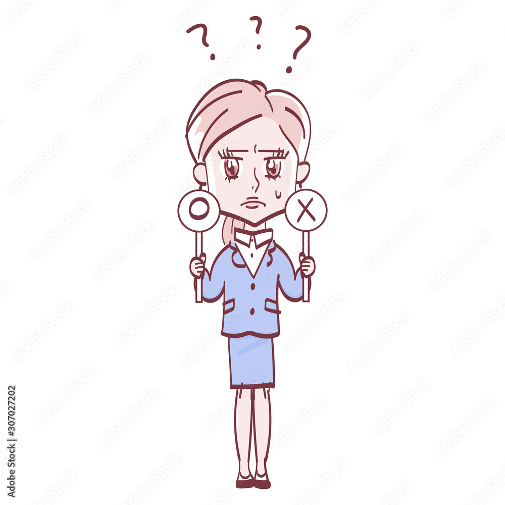 女性の回答 マルバツ札 女性の回答 マルバツ札