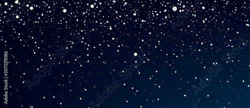 Snow. Realistic snow overlay background. Snowfall, snowflakes in different shapes and forms. Snowfall isolated on transparent background photo