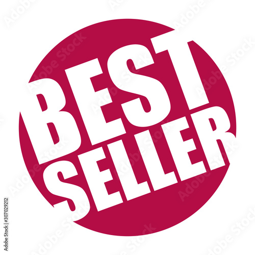 red vector banner best seller