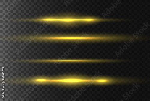 Laser horizontal beams.