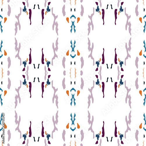 Hand Drawn, Paint Texture. Shibori Seamless 
