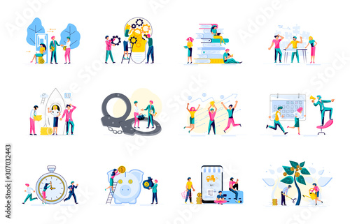 Big bundle of business concept