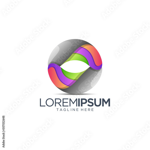 Free Download Abstract Colorful Circle Logo Vector Template - GFXLoad