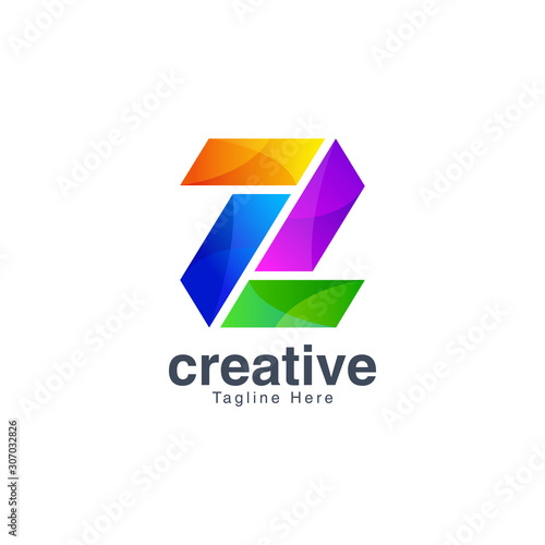 Free Download Colorful Abstract Letter Z Logo Vector Template - GFXLoad