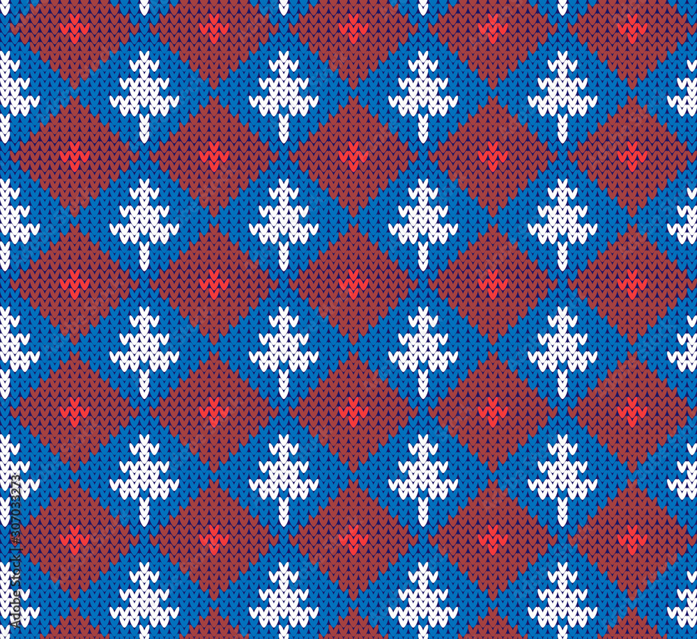 Knitted winter/Christmas holiday print pattern Knitted winter/Christmas holiday print pattern