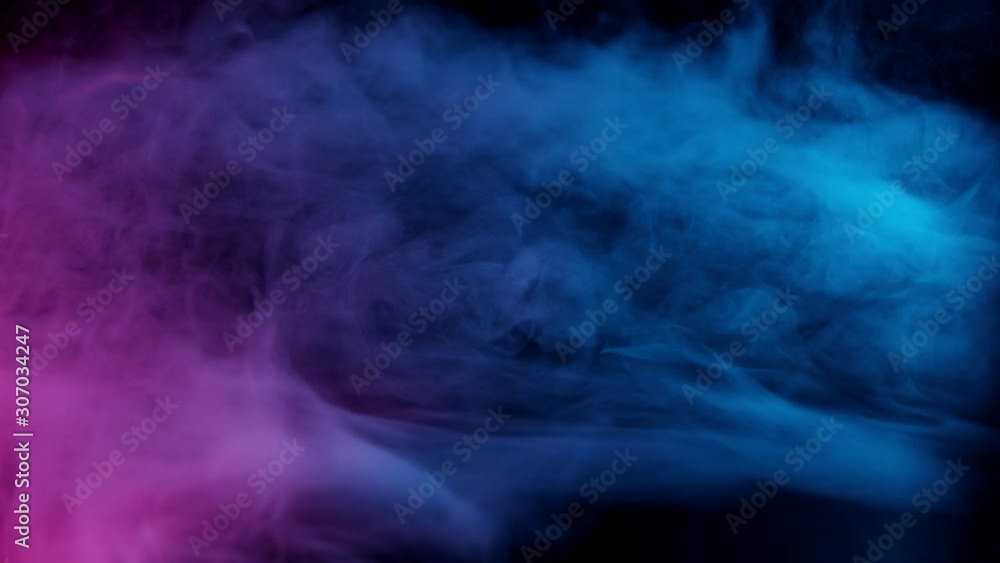 Slow motion of coloured smoke effect with neon lights Slow motion of coloured smoke effect with neon lights