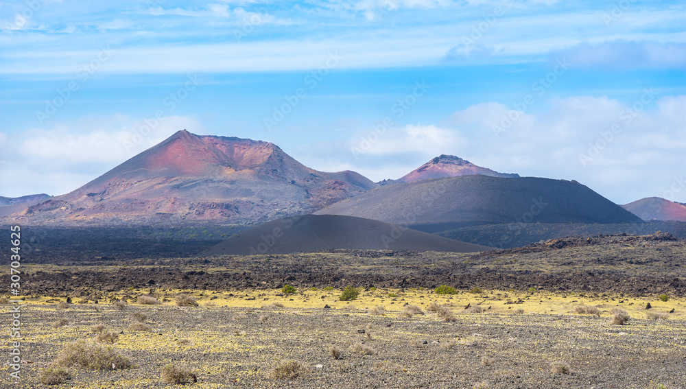 Beautiful view of Timanfaya National Park - Lanzarote, Canary Islands - Spain