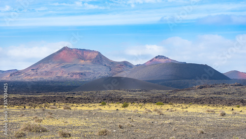 Beautiful view of Timanfaya National Park - Lanzarote, Canary Islands - Spain © Nido Huebl