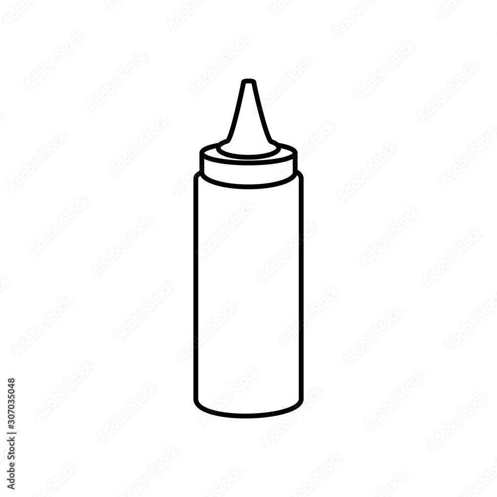 delicious sauce in bottle line style icon vector illustration design delicious sauce in bottle line style icon vector illustration design