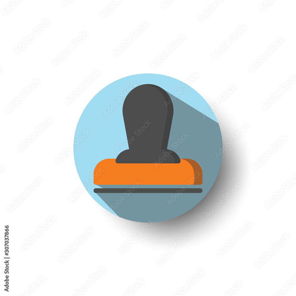 business stamp flat long shadow icon style business stamp flat long shadow icon style