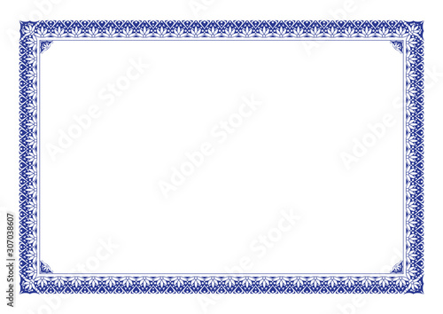 Blue Certificate of Appreciation Border