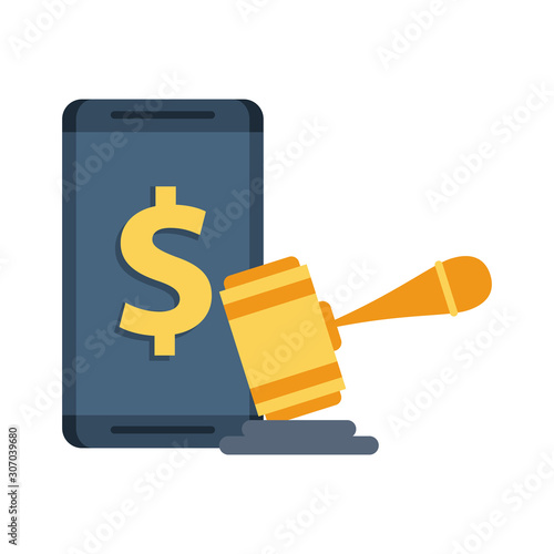 smartphone with dollar money symbol