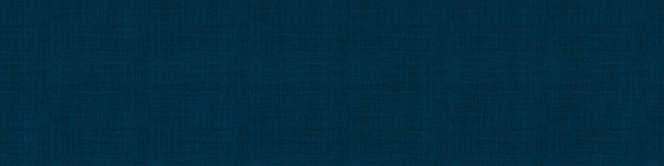 Close up texture of natural weave cloth in dark blue or teal color. Fabric texture of natural cotton or linen textile material. Seamless background.