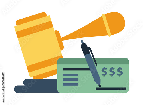 justice hammer device isolated icon