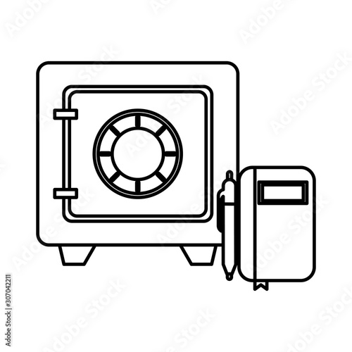 safe box money isolated icon