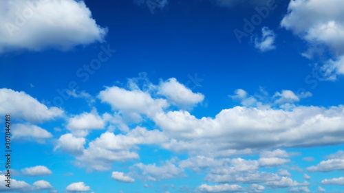 white cloud with blue sky in the summer for background 