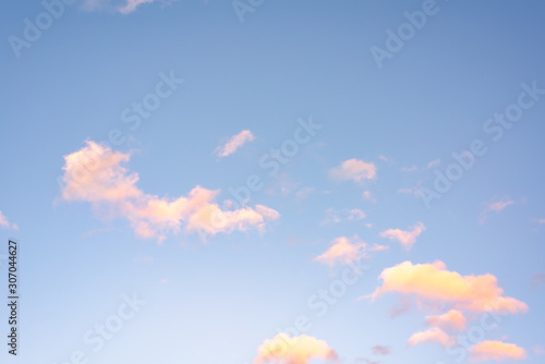 Evening sky with white clouds