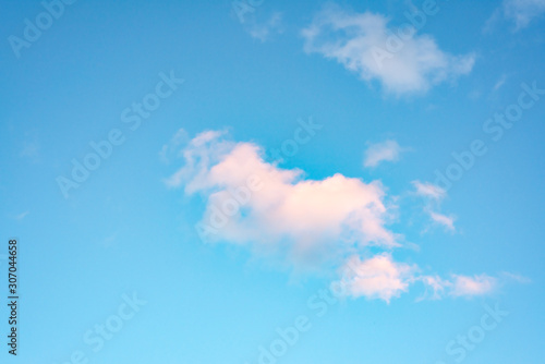 Evening sky with white clouds