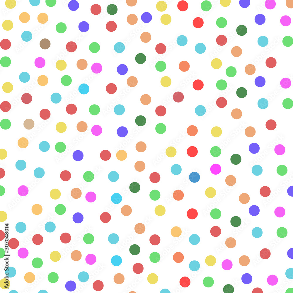 Abstract fashion many color Big Polka Dot funny pattern texture.