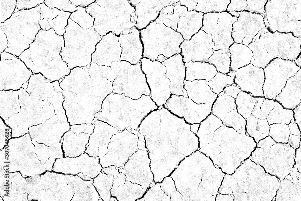 Texture soil dry crack background pattern of drought lack of water of nature white black old broken. Texture soil dry crack background pattern of drought lack of water of nature white black old broken.
