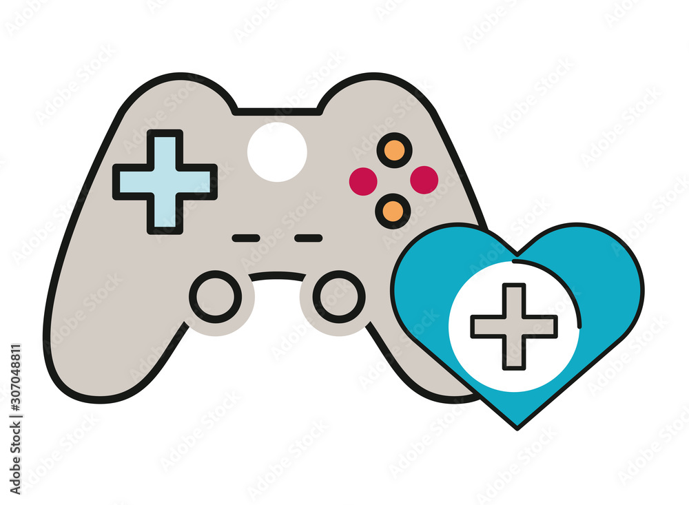video game control with heart love video game control with heart love