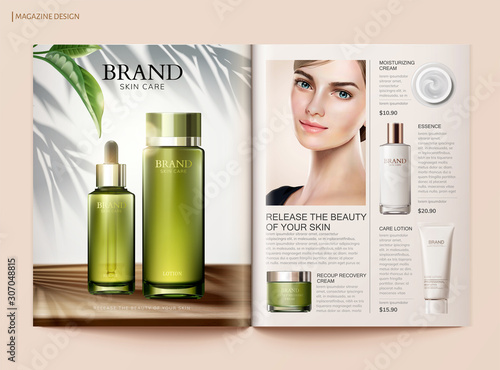 Skincare magazine template