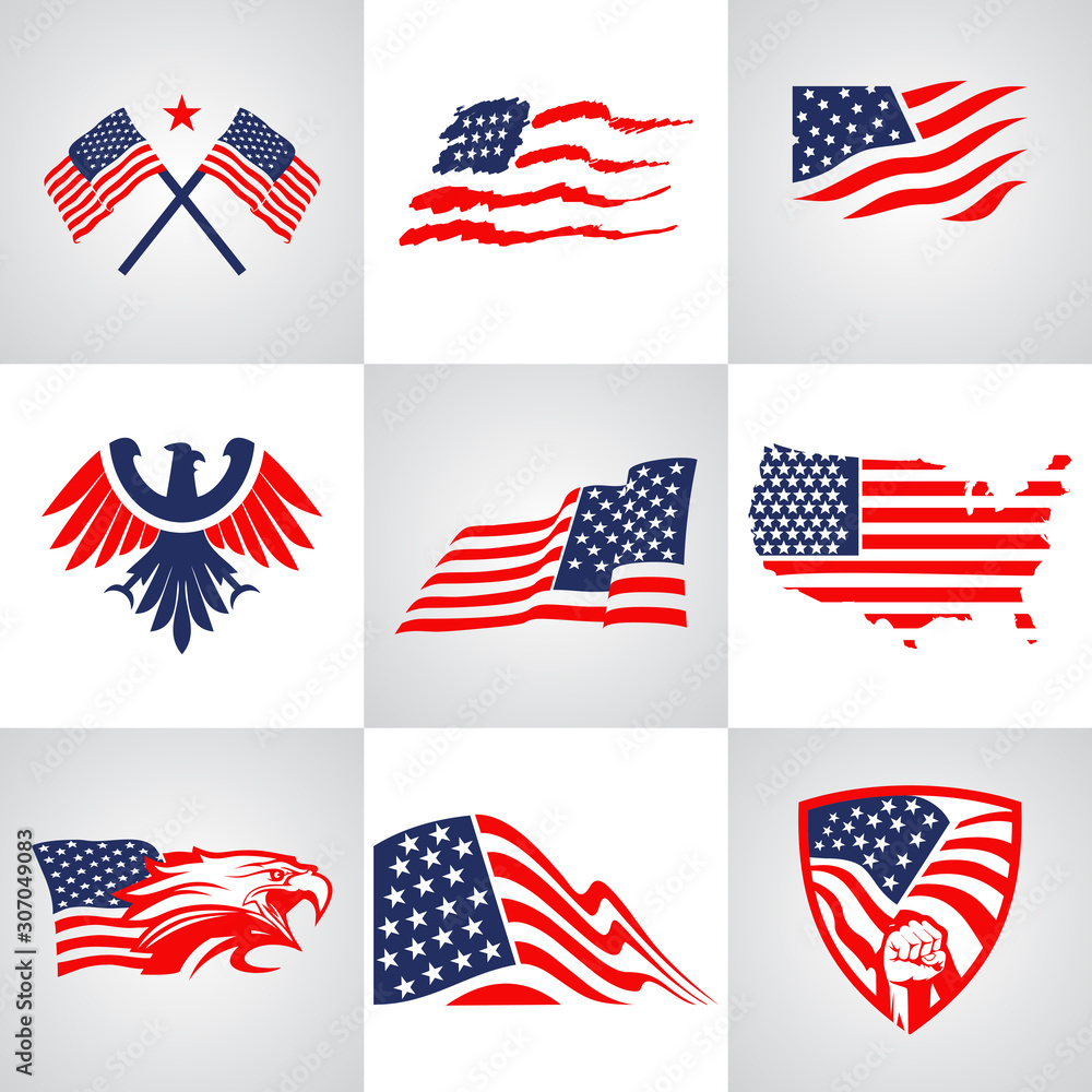 United states of america flag design template
