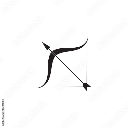 Leinwand Poster Arrow archery icon vector illustration Logo Template