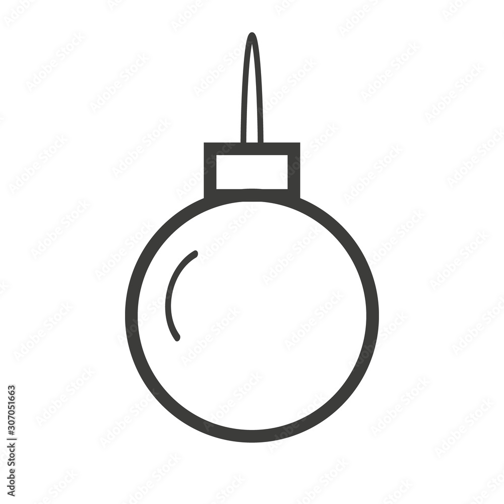 christmas ball icon, flat design best vector icon christmas ball icon, flat design best vector icon