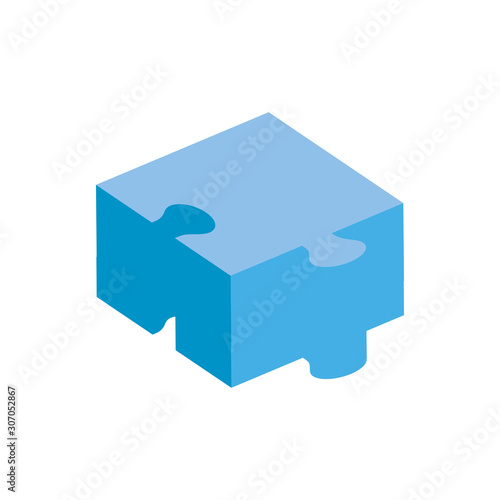 piece of puzzle isolated icon vector illustration design