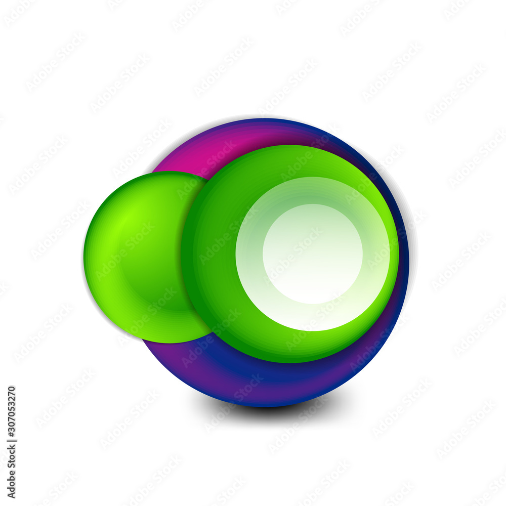 Obraz premium Vector swirl circle banner, 3d style abstract sphere or round shape icon or background templates. Vector Illustration For Wallpaper, Banner, Background, Card, Book Illustration, landing page