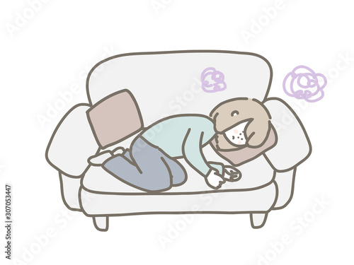 Person lying on couch-1