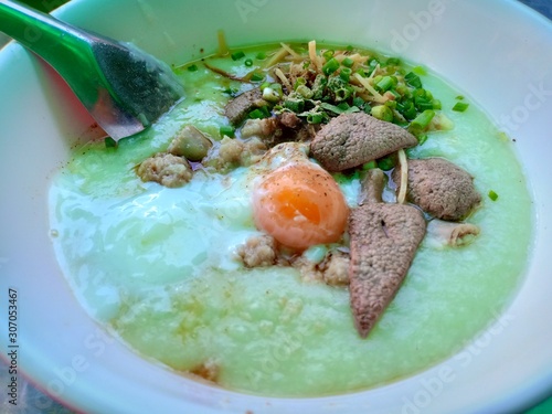  Pork Congee with Eggs