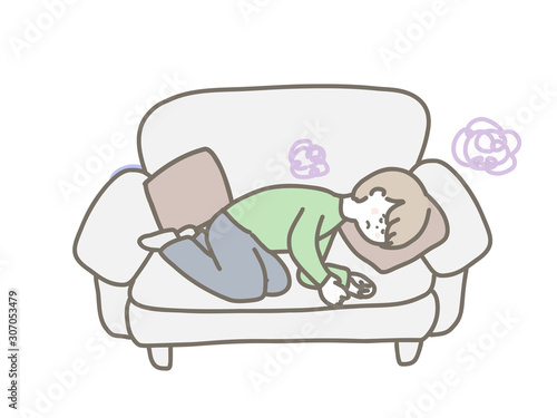 Person lying on couch-4