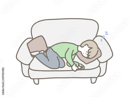 Person lying on couch-3