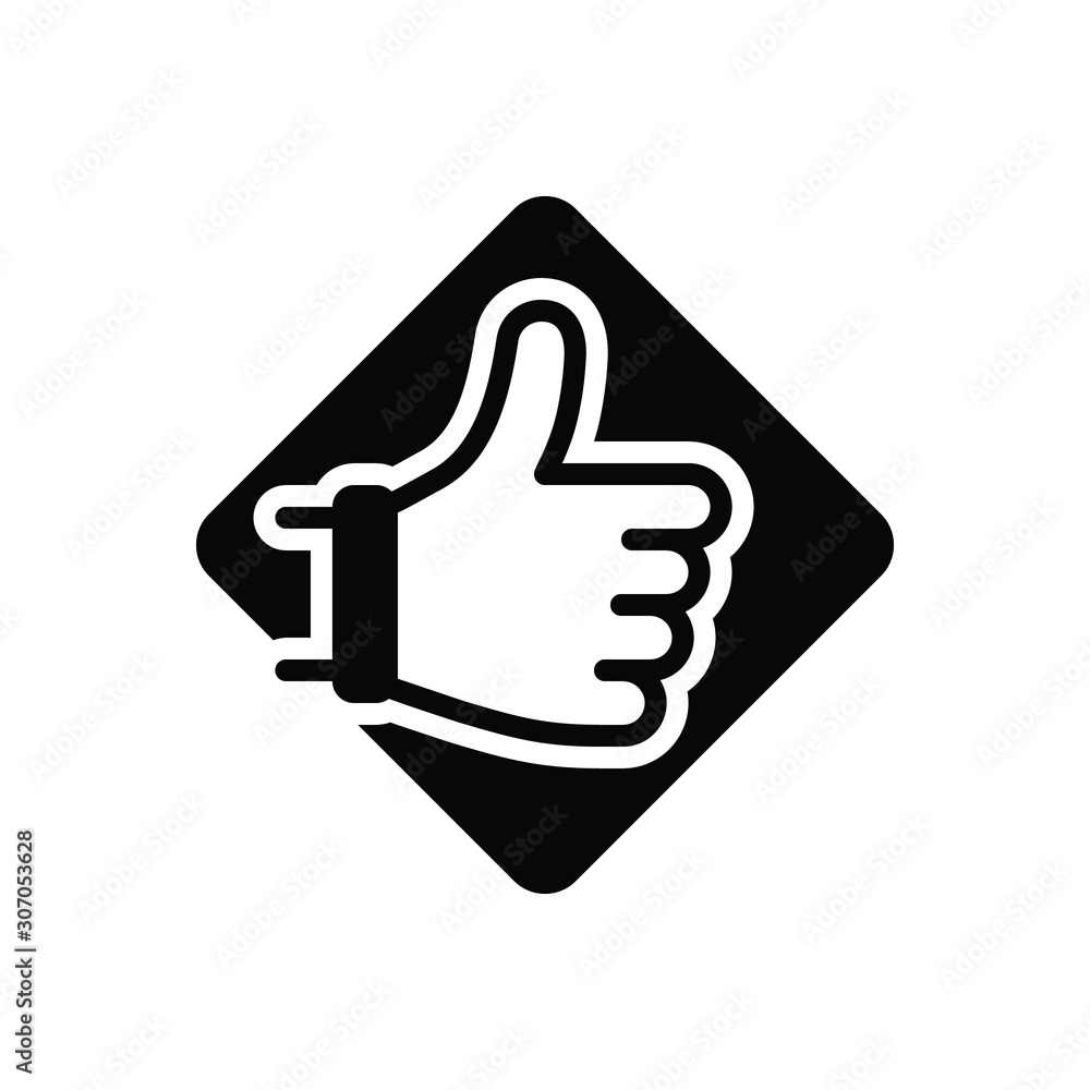 Black solid icon for recommend Black solid icon for recommend