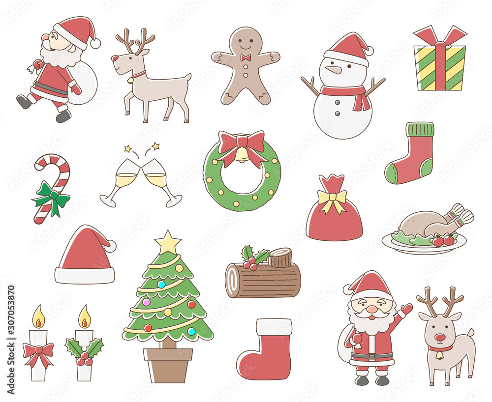 Fototapeta premium クリスマス アイコン