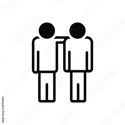 Black solid icon for fellow 