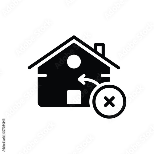 Black solid icon for nobody