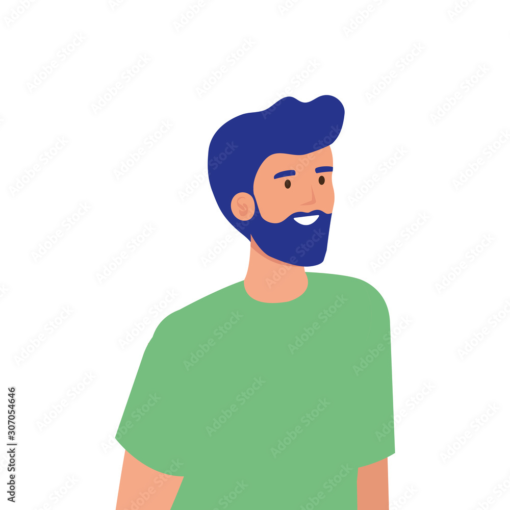 Avatar of a man design, Boy male person people human social media and portrait theme Vector illustration