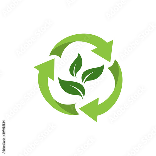 recycle icon, Recycle Recycling symbol. Vector illustration. Isolated on white background.