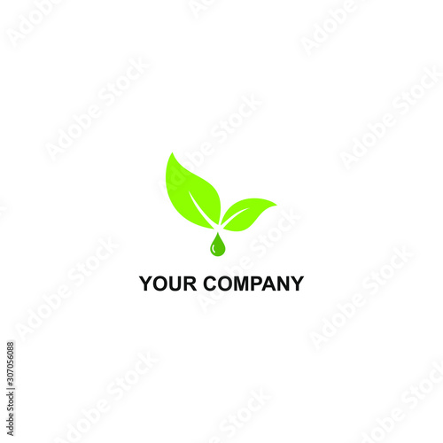 oil leaf green logo inspiration