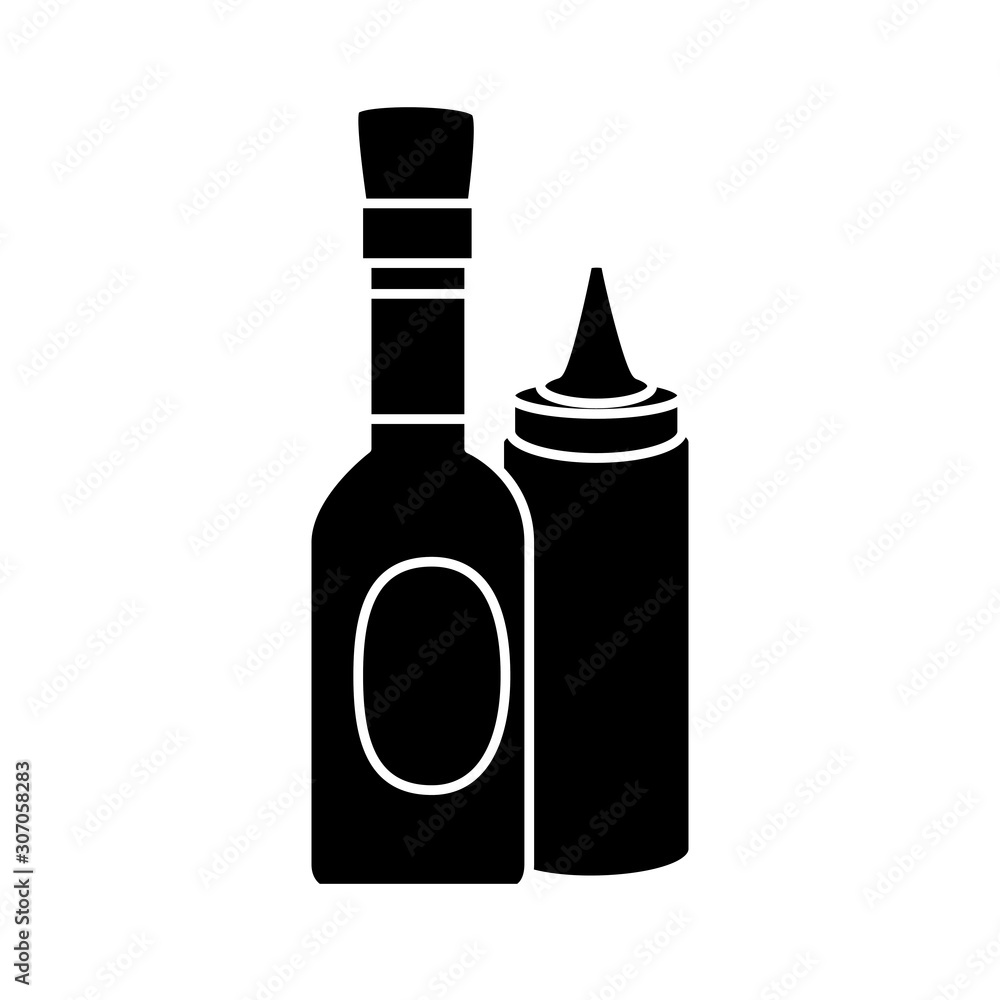 silhouette of set of delicious sauces isolated icon vector illustration design silhouette of set of delicious sauces isolated icon vector illustration design