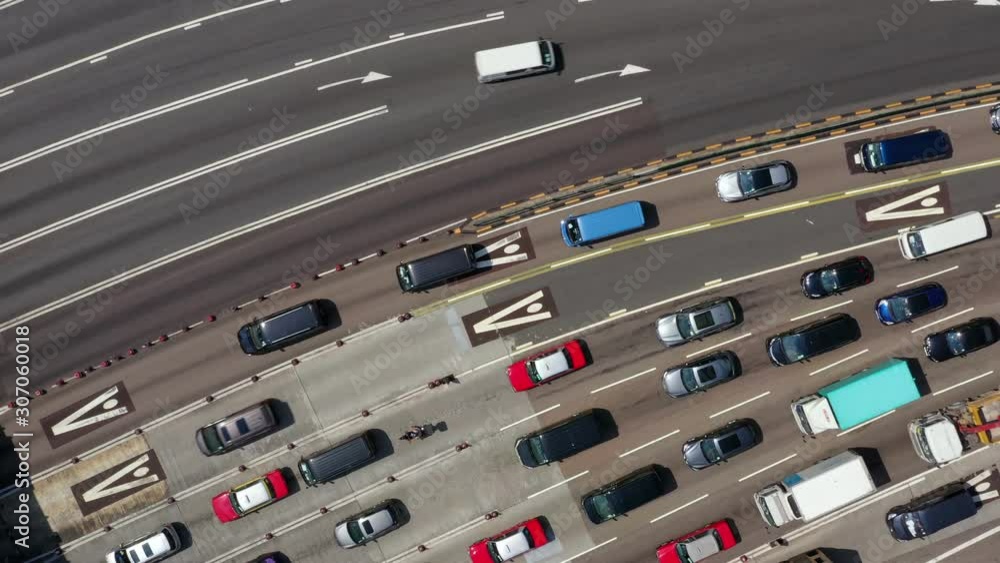 Top view of Hong Kong traffic Top view of Hong Kong traffic