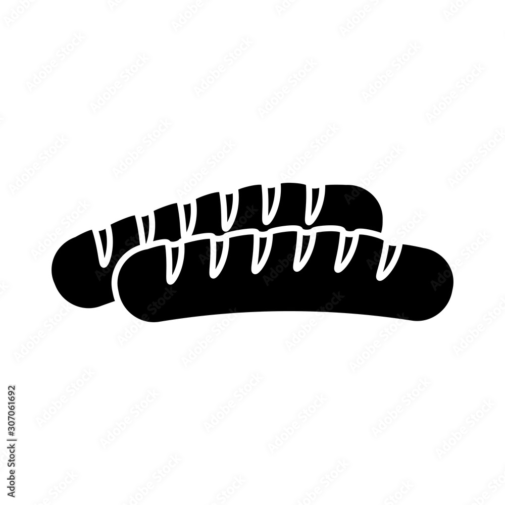 Sausages icon design, Eat food restaurant menu dinner lunch cooking and meal theme Vector illustration Sausages icon design, Eat food restaurant menu dinner lunch cooking and meal theme Vector illustration