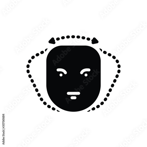 Black solid icon for nod 