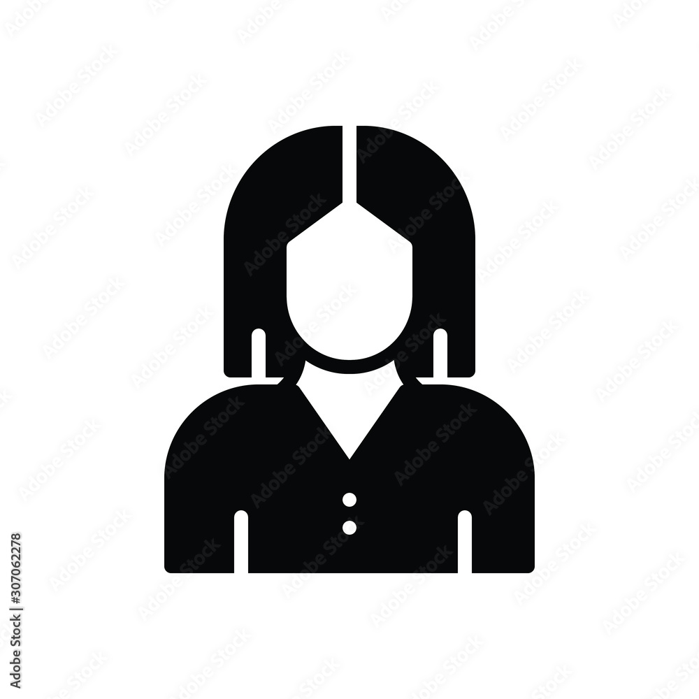 Black solid icon for female Black solid icon for female