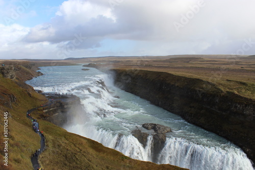 waterfall in Iceland with rainbow