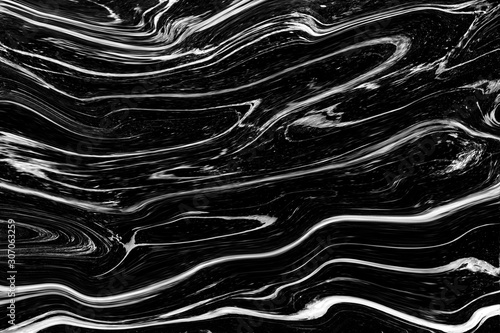 Black Marble ink texture acrylic painted waves texture background. pattern can used for wallpaper or skin wall tile luxurious.